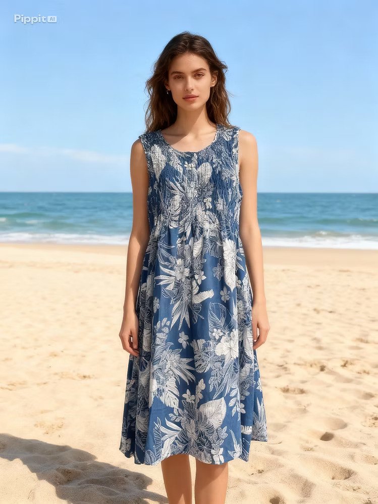 Darling Blue Floral Dress