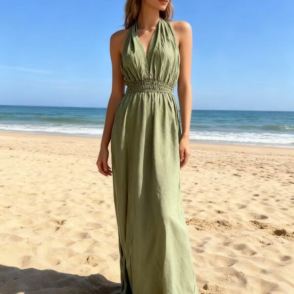 Olive Halter Dress