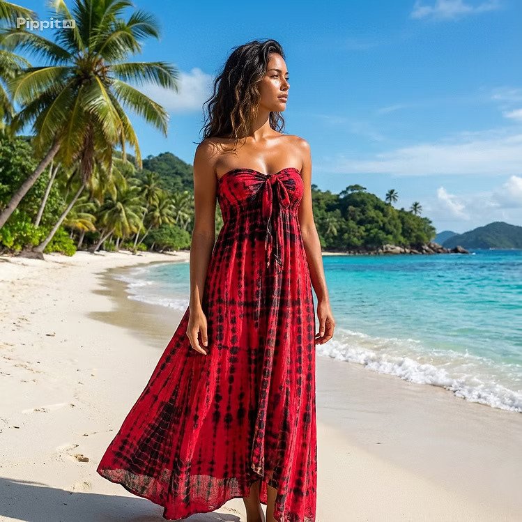 Ruby Red Strapless Dress