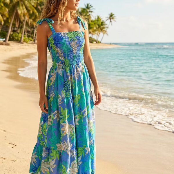 Tropical Flower Sweetheart Dress