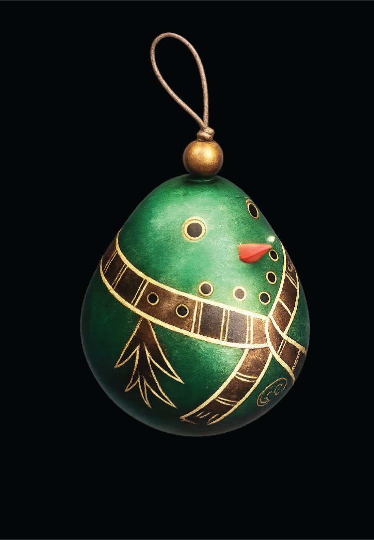Christmas Snowman Green