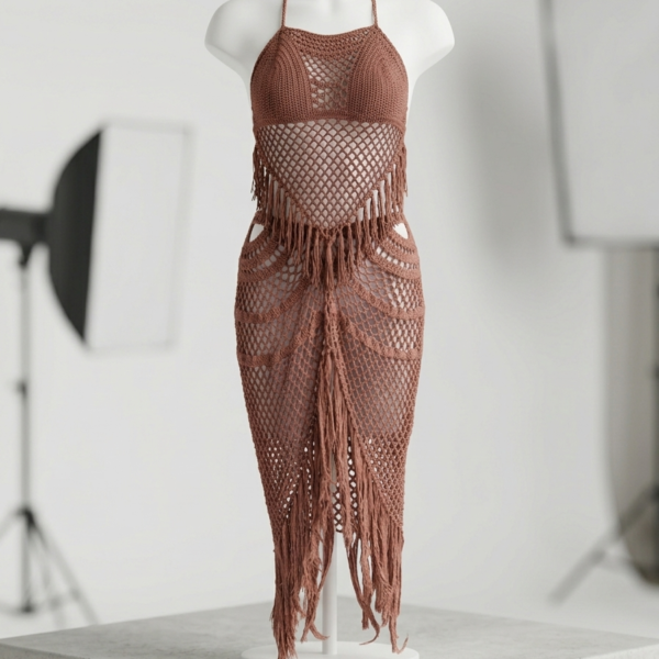 Amethyst Fringe Dress