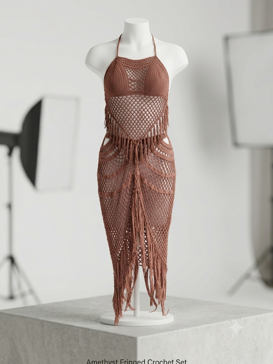 Amethyst Fringe Dress